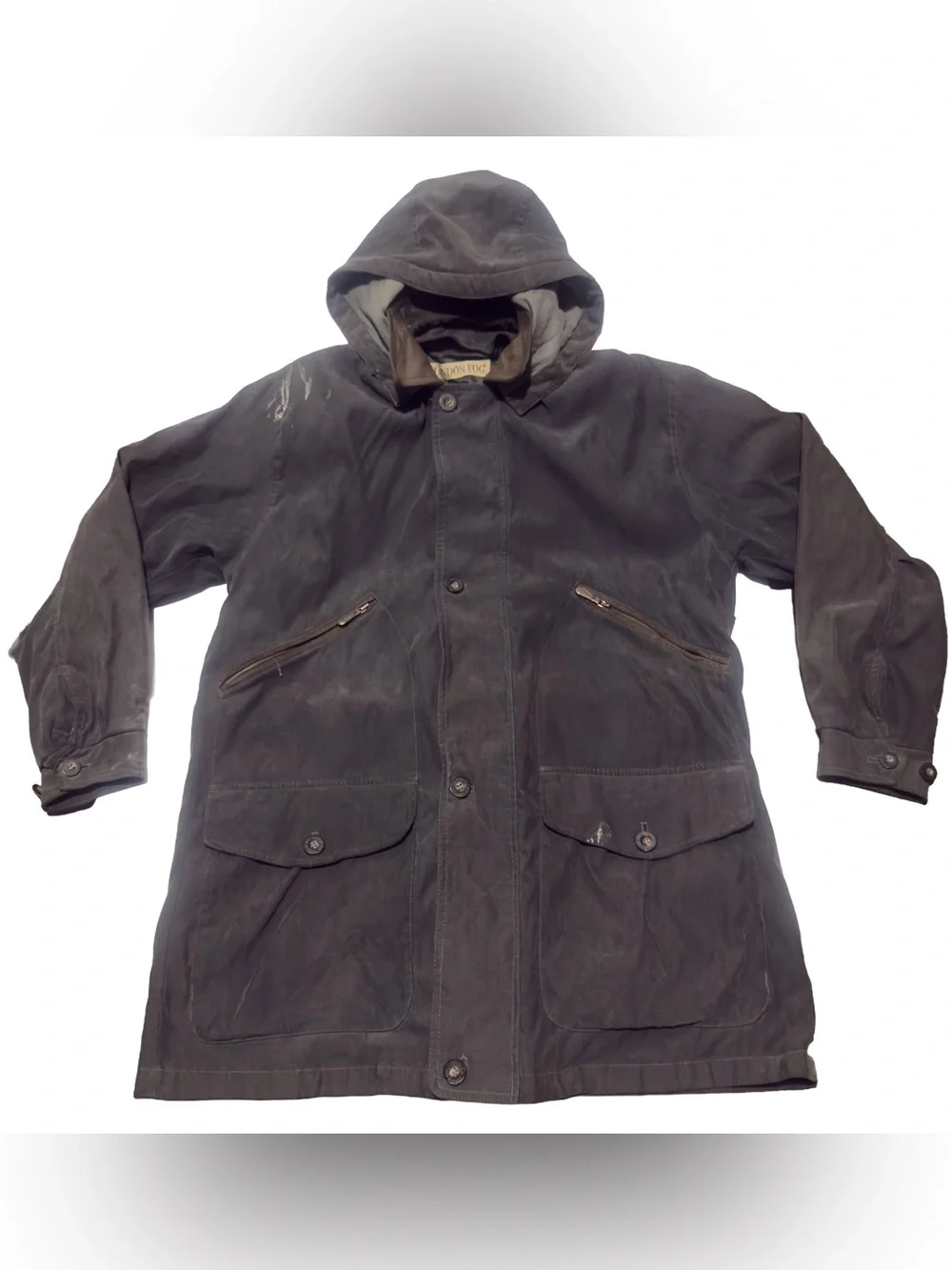 London Fog Men’s M Regular Hooded Field Jacket Utility Workwear